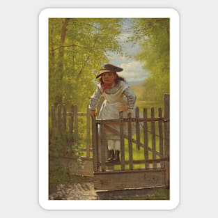 The Tomboy by John George Brown Sticker